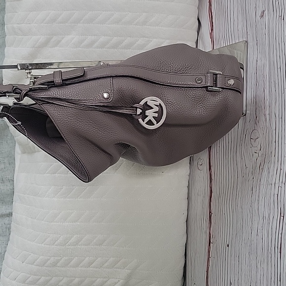 MICHAEL Michael Kors Taupe Leather Hobo Bag - Picture 4 of 13